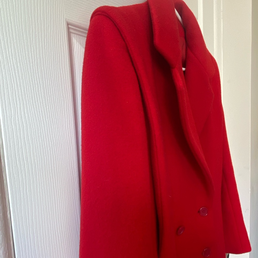 Red Wool Coat 🎈 - Picture 3 of 8